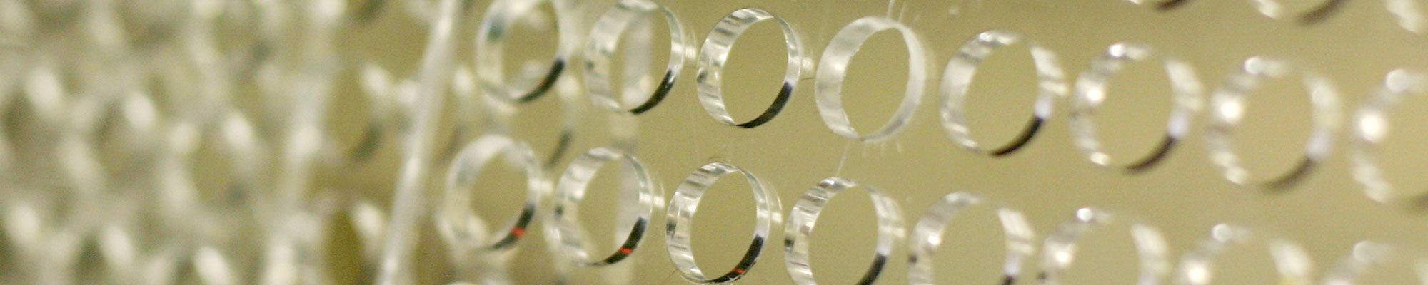 Plastic with drilled holes